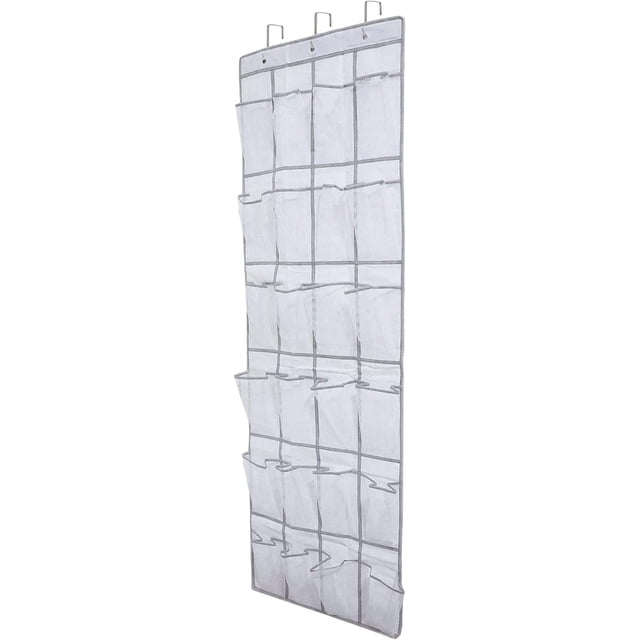 Zapatero colgante para puerta, bolsa de almacenamiento colgante con 24 bolsillos, zapatero colgante, organizador colgante multifunción para dormitorio, baño