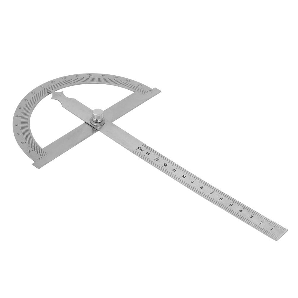 OTVIAP Stainless Steel 180 Degree Protractor Rotary Angle Finder