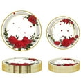 thumbnail image 6 of YingYouFu Valentine's Day Rose Paper Plates Sets Party Supplies Red Flower Love Disposable Plates Dessert Tableware for Valentine's Wedding, 6 of 7