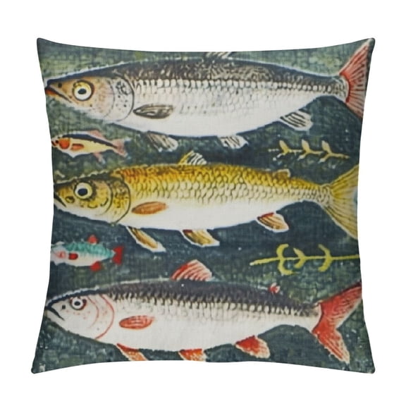 Set of Throw Pillow Covers Camping Vintage ing erman Man Sofa Decorative Pillow Cases Home Decor Square Inches Pillowcases