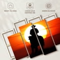 thumbnail image 6 of Elephant Stock Sunset Cowboy Wall Art - Horizontal Multi Panel Canvas - Living Room Wall Decor - Our America Multi Panel - Orange And Black Decor - 43" x 27", 6 of 8