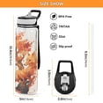 thumbnail image 3 of Fox Tree and Leaves Sports Water Bottle Portable Travel Mug 32oz BPA Free Leak Proof Straw Transparent Tritan for Gym Yoga Cycling Camping, 3 of 7