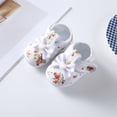 thumbnail image 6 of RUINIXCW Newborn Baby Girl Shoes 0 4 9 12 Months Infant Shoes Baby Walking Shoes Baby Dress Shoes with Bownot Flower Print Non-Slip Soft Sole Crib Shoes, 6 of 8