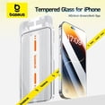 thumbnail image 2 of Protecteur d'écran Baseus pour iPhone 15 14 13 Pro Max Corning Glass Anti Spy Protection complète en verre trempé pour iPhone 15 Pro Plus, 2 of 5