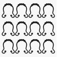 thumbnail image 2 of 12 Piece Set - Matte Black Heavy Duty Double Ear Shower Curtain Hooks Rings, 2 of 3