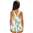 thumbnail image 2 of Tutolipy Grape Vine Pattern Girls Beach Swimsuit, Wide Straps Girls One Piece Swimsuit with Skirt for Kids, Soft Childrens Swimwear Size 12-13 Years, 2 of 8