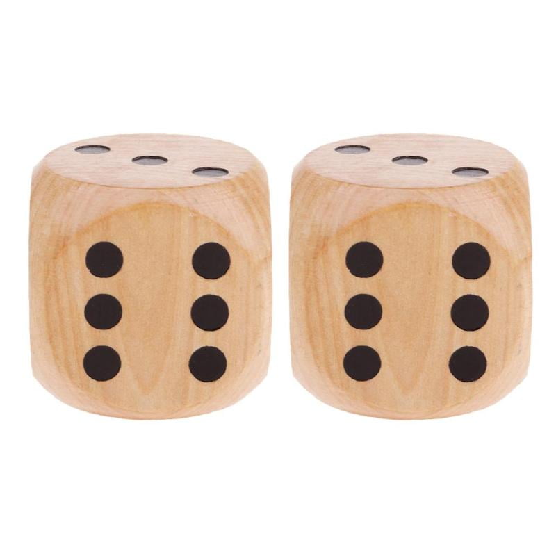 Extra Large Wooden Dice With Rounded Corner D6 Six Sided Dice 5cm Multicolor 