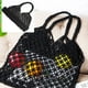 thumbnail image 5 of Bolso de paja hecho a mano, bolso de viaje para playa, bolso de red de pesca, bolso de compras tejido para mujer, 5 of 5