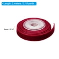 thumbnail image 2 of Uxcell 0.35 Inch x 2.18 Yard Velvet Ribbons Single Faced Vintage Velvet Ribbons Spool for Decor DIY Wine Red, 2 of 6