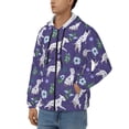 thumbnail image 3 of Goofa Cute Dog Pattern Mens Full-zip Hoodie, Zip-up Pullover Hooded Sweatshirt, Kangaroo Pocket Hoodie Ideal for Daily Wear, Travel, and Home-3X-Large, 3 of 5