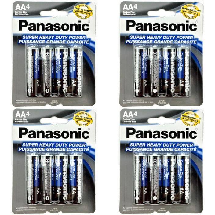 16 PCS Panasonic AA Batteries Super Heavy Duty Power Carbon Zinc Double A Battery 1.5v