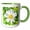 Green/White, variant on 3drose, Radiant White Daisy, 11oz Two-tone Black Mug