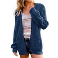 thumbnail image 4 of Lilgiuy Women's Casual Pocket Long Sleeve Solid Cover Up Cardigan Tops Winter Clothes for 2022, 4 of 5