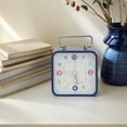 thumbnail image 2 of REGALWOVEN Mechanical Alarm Clock with Handle, Metal Casing, Non-Tick Movement Ideal for Bedroom Nightstand Blue 3.3"L x 1.8"W x 4.5"H, 2 of 5