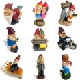 thumbnail image 2 of Adornos de jardín, artesanías de resina enanas, estatuas de enanos, regalos de Navidad para personas mayores, adornos de resina (W02),, 2 of 4