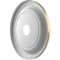thumbnail image 4 of Ekena Millwork 19"OD x 3 1/2"ID x 1 1/2"P Traditional Thermoformed PVC Ceiling Medallion (Fits Canopies up to 11 1/2"), Universal Metallic Champagne Mist, 4 of 5