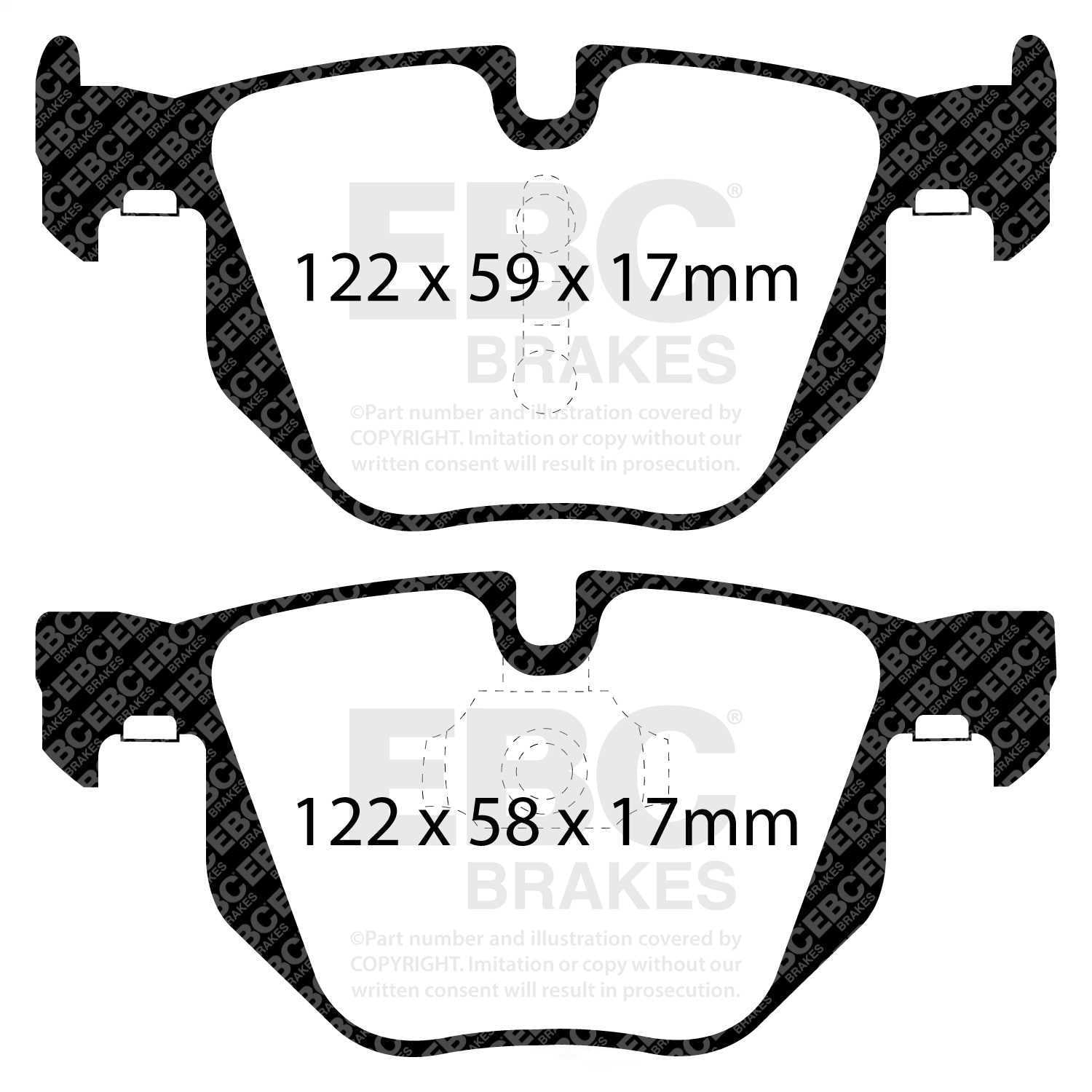 EBC Brakes Redstuff Premium Fast Street Pad For All Engine Sizes Fits select: 2009-2018 BMW X5, 2015-2021 BMW X6