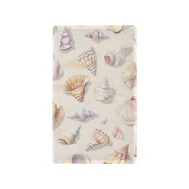 Yayeee Blank Wall Plate Cover 1-Gang 4.5"x2.7" Home Unused Decorative Outlet, Colorful Watercolor Seashells