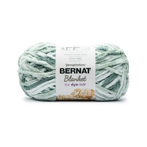Bernat® Blanket Tie Dye-ish™ Yarn, Polyester #6 Super Bulky, 10.5oz/300g, 220 Yards