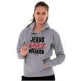 thumbnail image 4 of Jesus is my Savior Not Religion Crown Unisex Plus Fleece Graphic Hoodie Brisco Brands 2X, 4 of 5