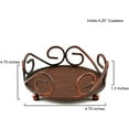 thumbnail image 2 of Round Scroll Holder Fits 4.25 Ceramic, Bronze, 2 of 3