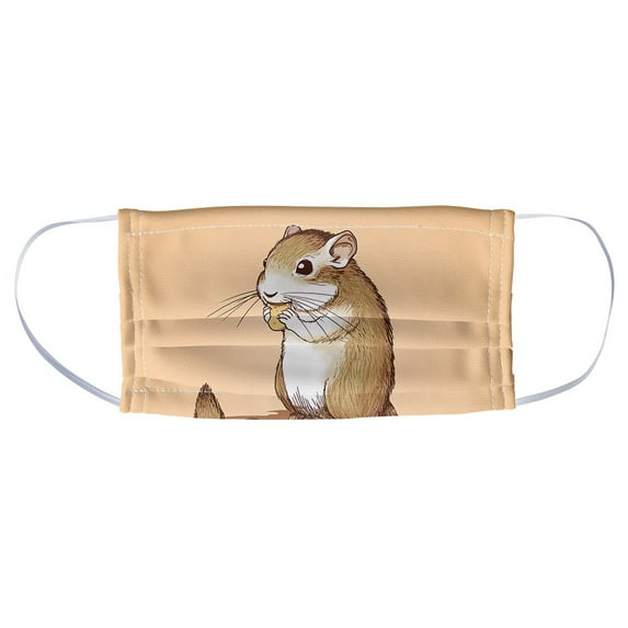 Gerbil Cute Rodent Pet 1-Ply Reusable Face Mask Covering, Unisex