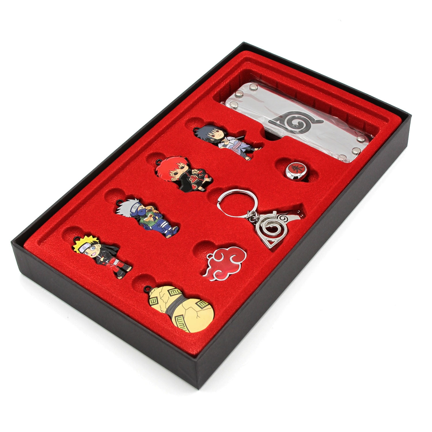 Headband Item & Characters - Naruto Necklace, Keychain, & Ring 9 pc. Pendant