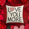thumbnail image 5 of YUNAFFT I Love You More Pillow Love Pillow Cover Decorative Pillow with Letters Home Living Room Throw Pillow Covers Quote Pillows for Couples Valentines Day Decor Cushion Case for Sofa Couch, 5 of 6