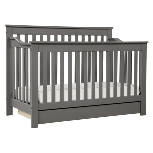 DaVinci Piedmont 4in1 Convertible Crib with Toddler Bed Conversion Kit in Slate Finish