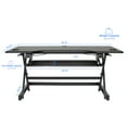thumbnail image 4 of 46" Large Adjustable Standing Desk Converter/Anti Fatigue Mat Bundle - Black, 4 of 8