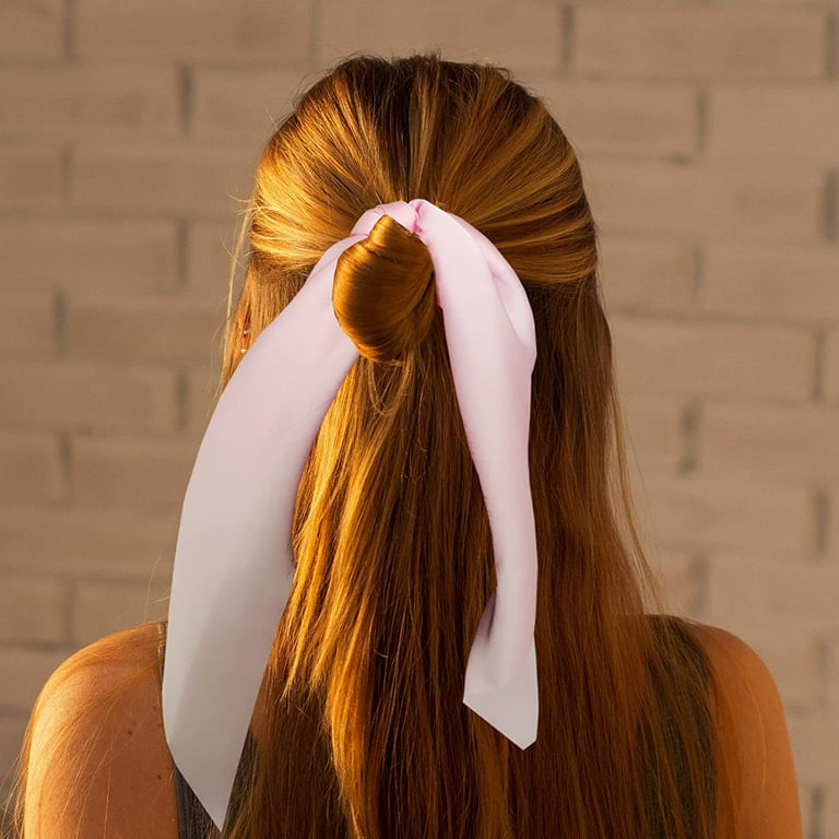 Soft Blush Ribbon Hair Scrunchie