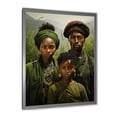 thumbnail image 2 of Designart "Highlands Harmony Ethiopian Family Portrait" People Framed Wall Art - Global Green African Tribal Hallway Framed Wall Art Decor, 2 of 6