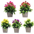 thumbnail image 4 of OUSITAID Artificial Flower Delicate Environmental Plastic Mini Faux Potted Plants, 4 of 7