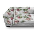thumbnail image 3 of Hawaii Soft Flannel Fleece Throw Blanket, Aquarelle Effect Palm Trees Hibiscus Flowers Romantic Summer Bloom, Cozy Plush for Indoor and Outdoor Use, 50" x 70", Reseda Green Pale Pink, by Ambesonne, 3 of 6