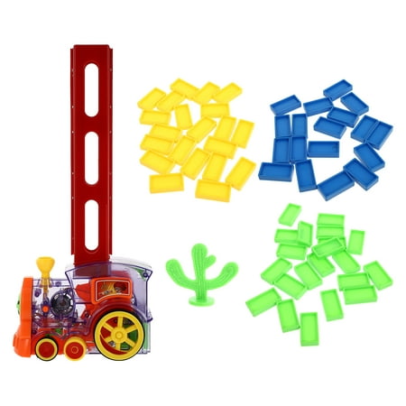 

1 Set of Children Transparent Domino Train Toy Small Train Toy Kids Education Toy