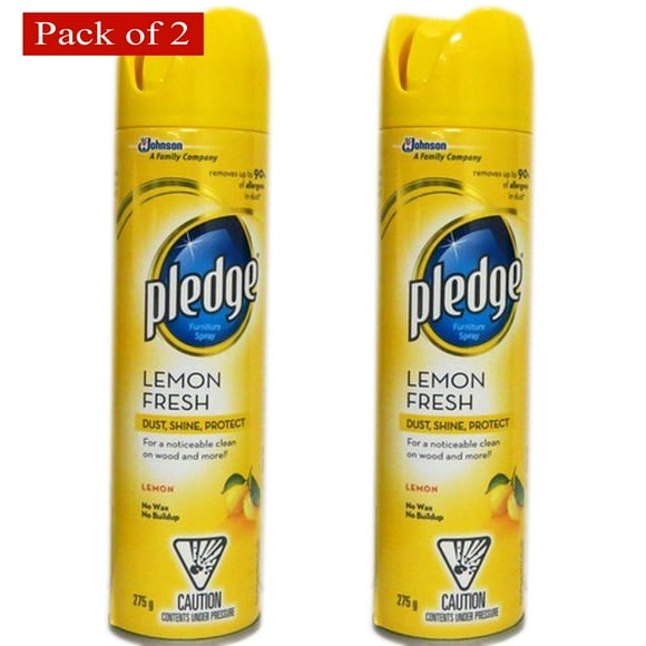 Pledge Furniture Spray Lemon Fresh 275g (Pack of 2)