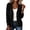 S2505-Black, variant on Womens V Neck Knit Cardigan Button Up Long Sleeve Open Front Casual Fall Sweater Layering Outerwear for Work Office School Daily Outings M