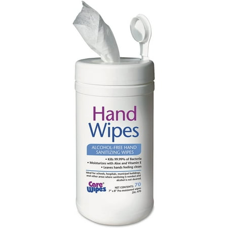 2XL Alcohol-Free Hand Sanitizing Wipes, 70 Individual Wipes, 7" x 8" Each