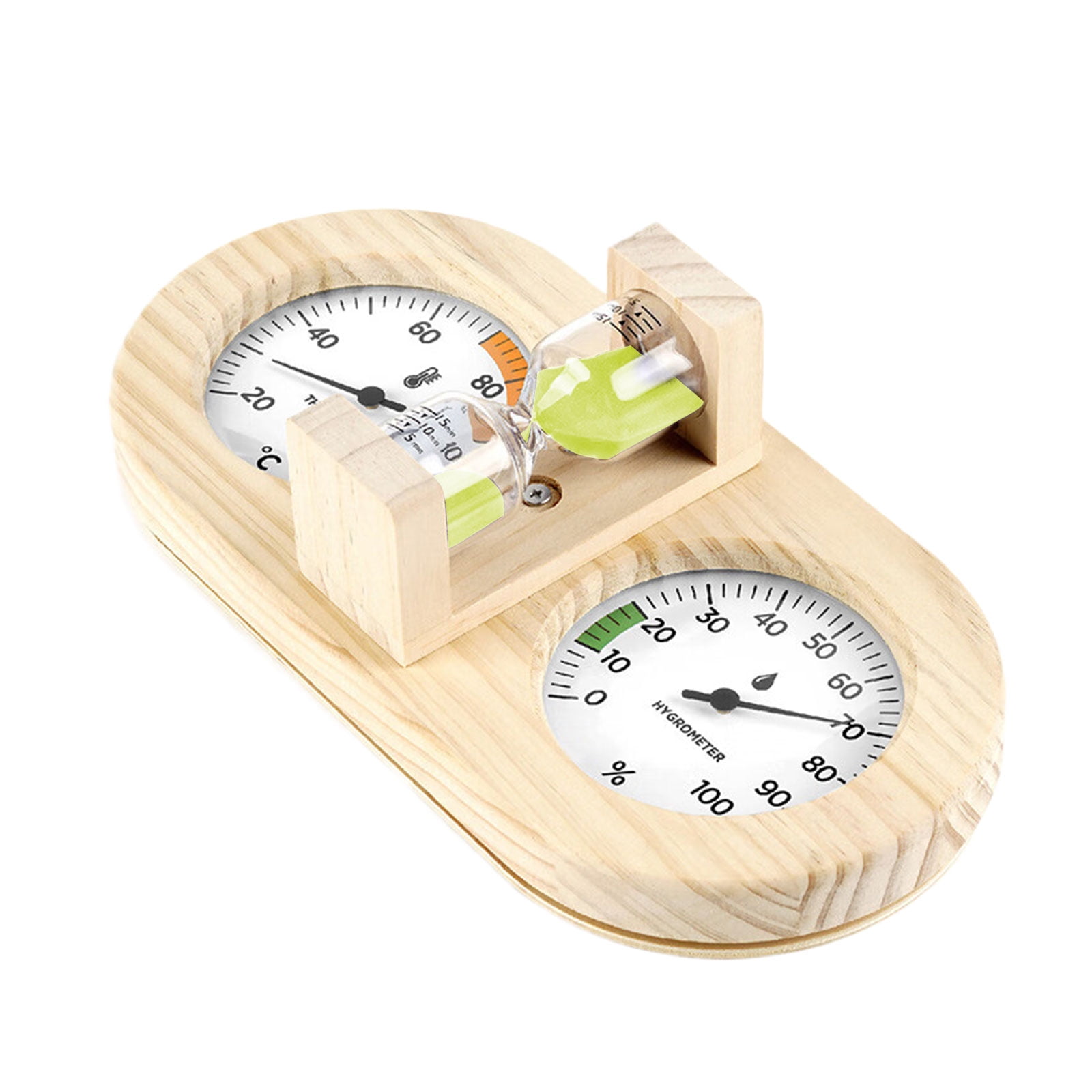 Sauna Room Wall Mounted Thermometers Hygrometer Waterproof Clear Room Temperature Humidity Meter with Sand Timer