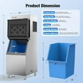 thumbnail image 2 of Coolski Commercial Ice Machine 550lbs/24h, 22'' Wide Ice Machine with 300lbs Large Storage Bin, Industrial Stainless Steel Ice Maker for Restaurants Bars Hotels, 2 of 7