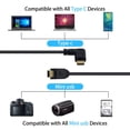 thumbnail image 4 of Duttek Cable Mini USB a USB C Cable USB C a Mini USB en ángulo Recto USB 3.1 Tipo C Macho a Mini USB Macho Cable convertidor para cámara Digital y más Dispositivos Mini USB 10 Pulgadas/26 cm, 4 of 5