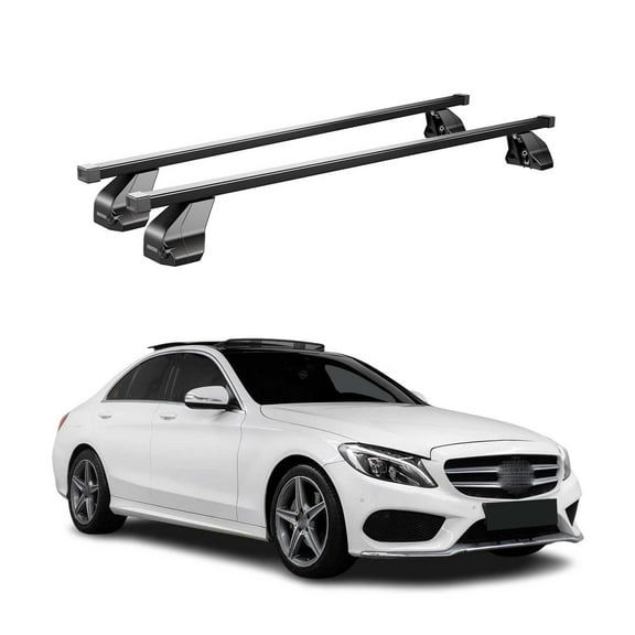 Fix Point Roof Racks for Mercedes C Class W205 Sedan 2015-2021 Steel Black