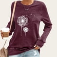 thumbnail image 2 of Camisas Para Mujer Moda Cuello Redondo Camiseta de Manga Larga Otoño Impresión Blusa Tops Sudadera Odeerbi  ODB127707, 2 of 4