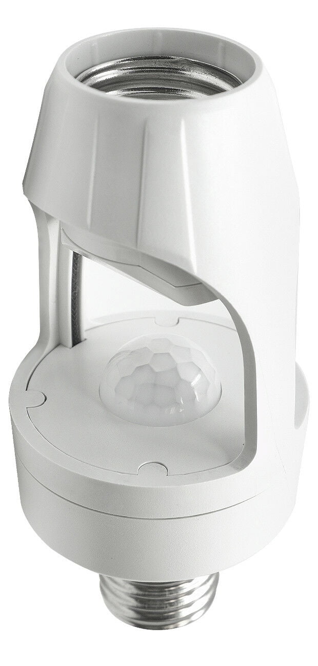 LED Concepts 180° Motion & Dusk-to-Dawn Sensor Light Bulb Socket Cap, 4-Pack
