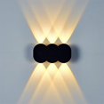 thumbnail image 1 of Lámpara de pared LED 6W Luz de pared de aluminio IP65 Lámpara impermeable para interiores y exteriores Frosted Up Down Lights para sala de estar Dormitorio Jardín Pasillo 2800-3200K JFHHH pequeña, 1 of 1