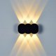 thumbnail image 1 of Lámpara de pared LED 6W Luz de pared de aluminio IP65 Lámpara impermeable para interiores y exteriores Frosted Up Down Lights para sala de estar Dormitorio Jardín Pasillo 2800-3200K JFHHH pequeña, 1 of 1