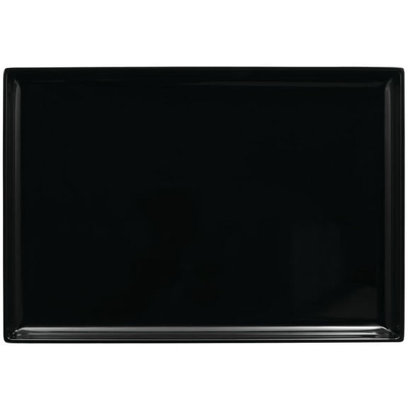 HUBERT Large Black Platter Rectangular Black Melamine - 20"L x 14"W x 1 1/2"H