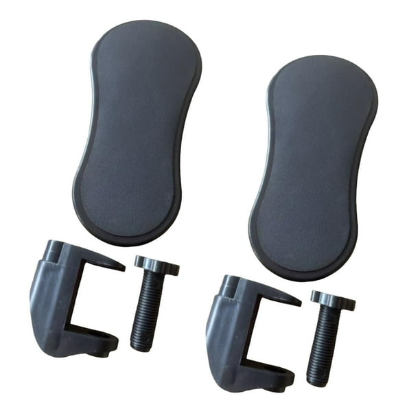 2 piezas de soporte de brazo para escritorio, almohadilla de apoyo para muñecas, extensores de reposabrazos para escritorio de computadora Negro