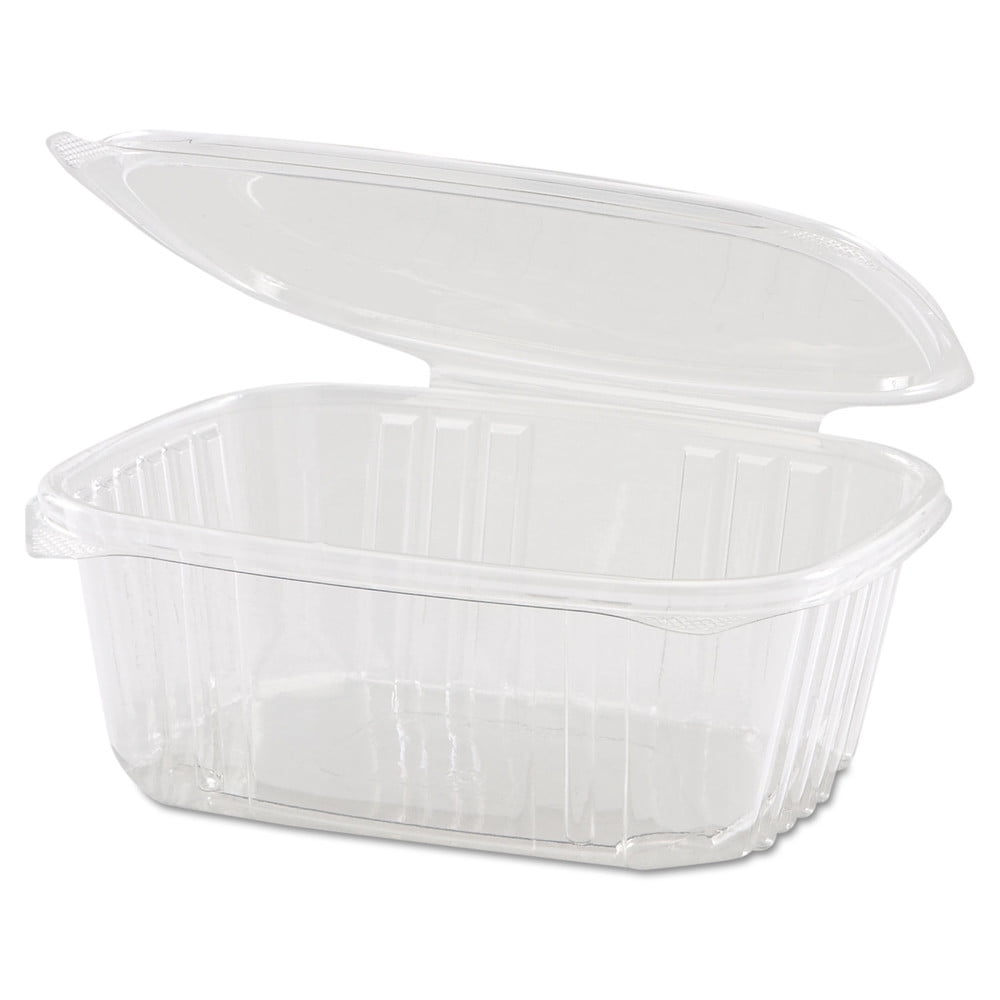 32 oz. Bulk Hinged Lid Deli Container RPET Take Away Fast Food Plastic  200/Case