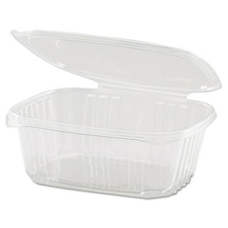Hinged-Lid Deli Containers, Clear, 4oz, 3.63 x 4 1/4 x 1 1/4, 100/Bag,  4Bg/Crtn per CASE